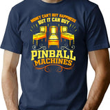 Pinball Machine Buy Happiness Funny Retro Arcade T-Shirt for Men & Women, T-Shirts Graphic Tee - Navy