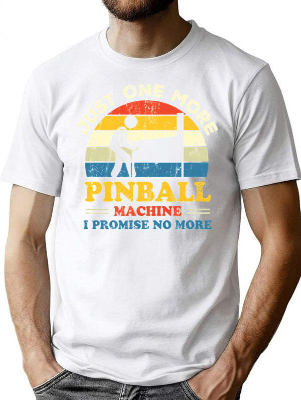 Pinball T-Shirt for Men & Women, T-Shirts Graphic Tee - White