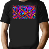 Piped In T-Shirt for Men & Women, T-Shirts Graphic Tee - Black