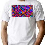 Piped In T-Shirt for Men & Women, T-Shirts Graphic Tee - White