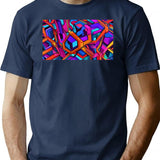 Piped In T-Shirt for Men & Women, T-Shirts Graphic Tee - Navy