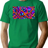 Piped In T-Shirt for Men & Women, T-Shirts Graphic Tee - Green