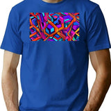 Piped In T-Shirt for Men & Women, T-Shirts Graphic Tee - Blue