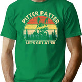 Pitter Patter German Shepherd Dog Funny Vintage Retro T-Shirt for Men & Women, T-Shirts Graphic Tee - Green