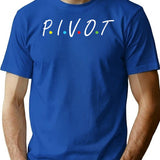 Pivot T-Shirt for Men & Women, T-Shirts Graphic Tee - Blue