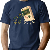 Pixel Puke T-Shirt for Men & Women, T-Shirts Graphic Tee - Navy