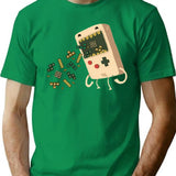 Pixel Puke T-Shirt for Men & Women, T-Shirts Graphic Tee - Green