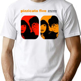 Pizzicato Five Promotional T-Shirt for Men & Women, T-Shirts Graphic Tee - White