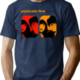 Pizzicato Five Promotional T-Shirt for Men & Women, T-Shirts Graphic Tee - Navy