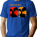 Pizzicato Five Promotional T-Shirt for Men & Women, T-Shirts Graphic Tee - Blue