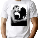 Planet Ape Kiss T-Shirt for Men & Women, T-Shirts Graphic Tee - White