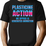 Plasticine Action. 3 (1) T-Shirt for Men & Women, T-Shirts Graphic Tee - Black