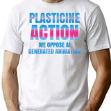 Plasticine Action. 3 (1) T-Shirt for Men & Women, T-Shirts Graphic Tee - White