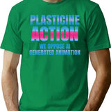 Plasticine Action. 3 (1) T-Shirt for Men & Women, T-Shirts Graphic Tee - Green