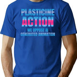Plasticine Action. 3 (1) T-Shirt for Men & Women, T-Shirts Graphic Tee - Blue