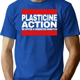 Plasticine Action. (1) T-Shirt for Men & Women, T-Shirts Graphic Tee - Blue