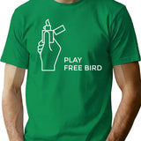 Play Free Bird T-Shirt for Men & Women, T-Shirts Graphic Tee - Green