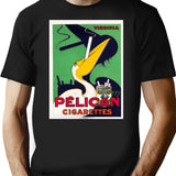 Plican Cigarettes T-Shirt for Men & Women, T-Shirts Graphic Tee - Black