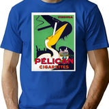 Plican Cigarettes T-Shirt for Men & Women, T-Shirts Graphic Tee - Blue
