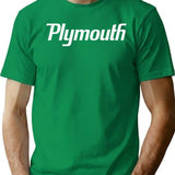 Plymouth - White T-Shirt for Men & Women, T-Shirts Graphic Tee - Green
