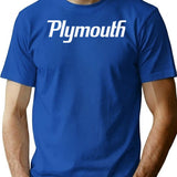 Plymouth - White T-Shirt for Men & Women, T-Shirts Graphic Tee - Blue