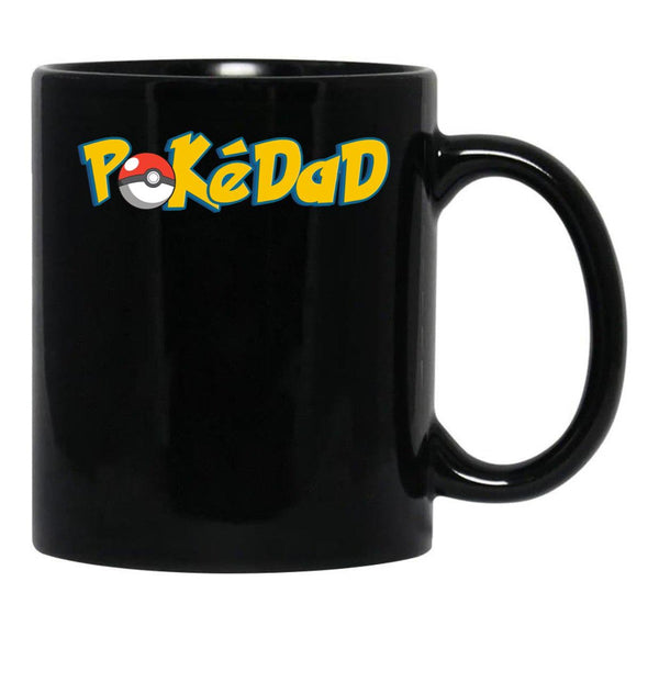 Pokedad Retro Gift for Dad Black Coffee Mug, Gift Coffee Mug - Black