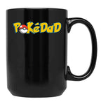 Pokedad Retro Gift for Dad Black Coffee Mug, Gift Coffee Mug