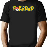 Pokedad Retro Gift for Dad Premium Heavyweight Cotton T-Shirt - Black