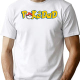 Pokedad Retro Gift for Dad Premium Heavyweight Cotton T-Shirt - White