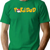 Pokedad Retro Gift for Dad Premium Heavyweight Cotton T-Shirt - Green