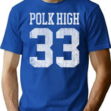 Polk High T-Shirt for Men & Women, T-Shirts Graphic Tee - Blue