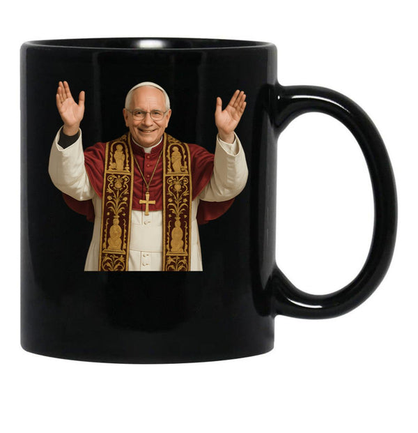 Pop Leo Xiv Black Coffee Mug - Black