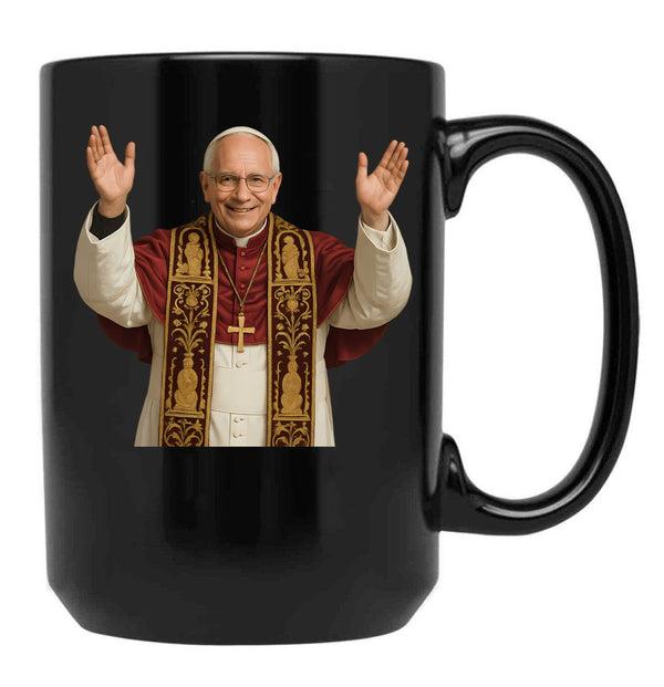 Pop Leo Xiv Black Coffee Mug - Black