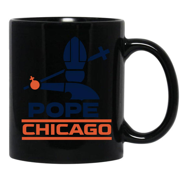 Pope Chicago Pope Robert Prevost Religious Pope Jesus Christian White Sox Black Coffee Mug - Black