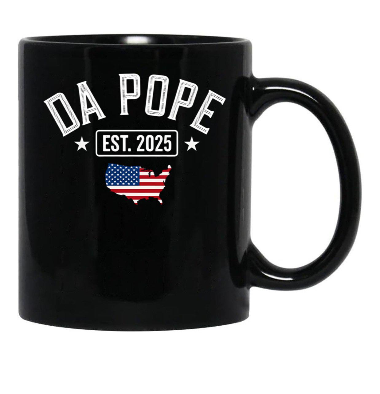 Pope Leo Est.2025 Black Coffee Mug - Black