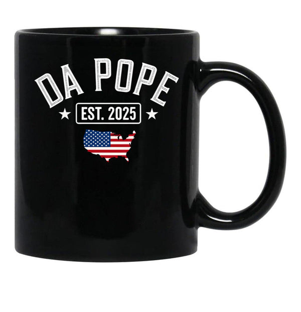 Pope Leo Est.2025 Black Coffee Mug - Black