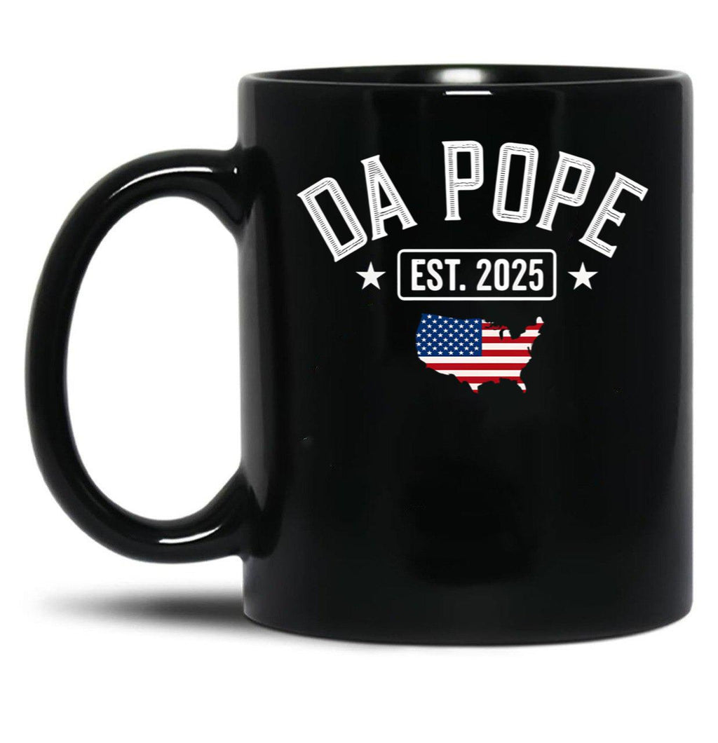 Pope Leo Est.2025 Black Coffee Mug