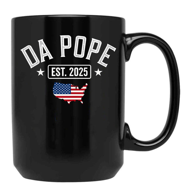 Pope Leo Est.2025 Black Coffee Mug - Black