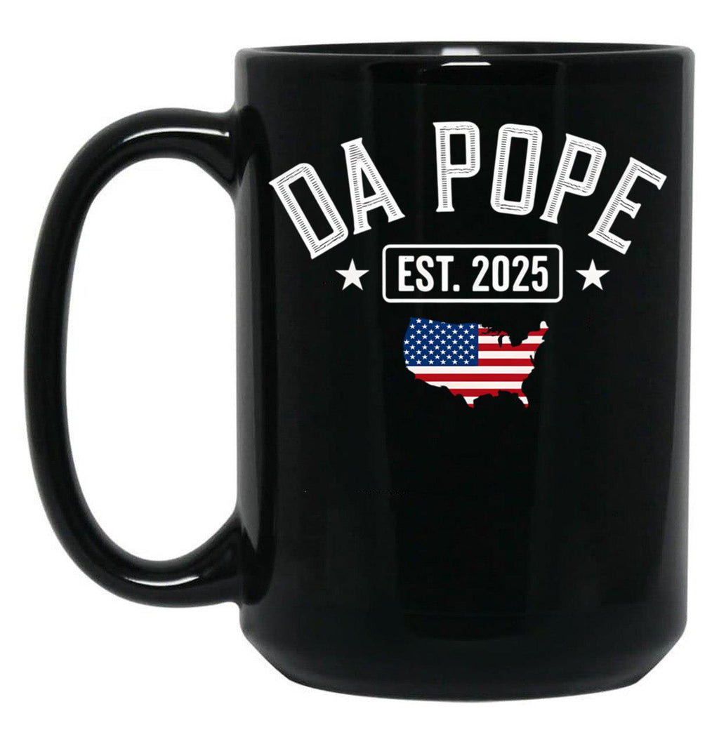Pope Leo Est.2025 Black Coffee Mug