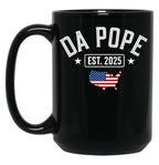 Pope Leo Est.2025 Black Coffee Mug