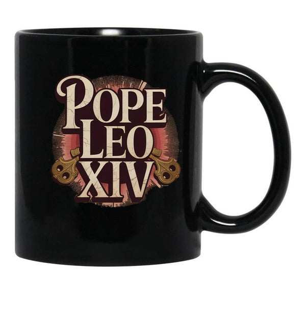 Pope Leo Pope Leo Xiv Black Coffee Mug - Black