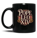 Pope Leo Pope Leo Xiv Black Coffee Mug