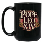 Pope Leo Pope Leo Xiv Black Coffee Mug