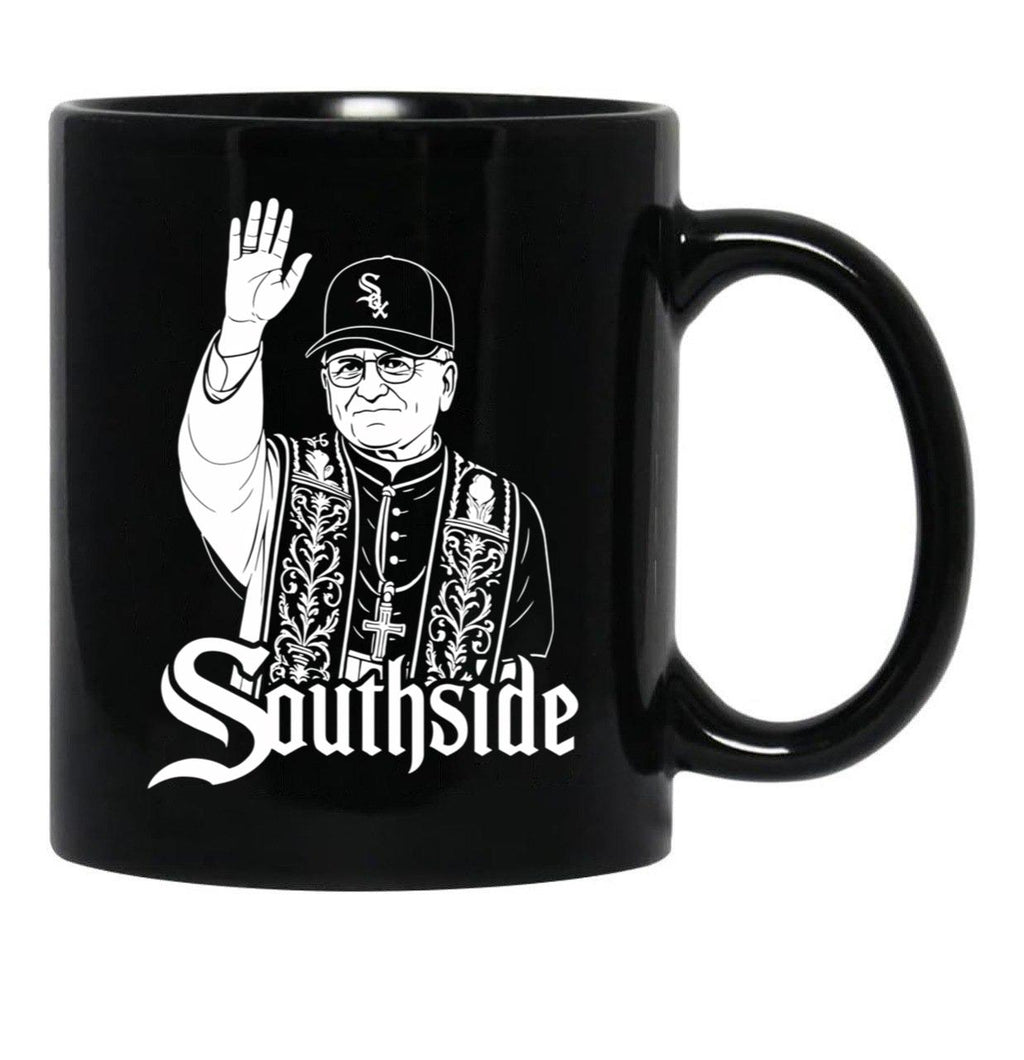 Pope Leo South Side Of Chicago Black Coffee Mug - Black