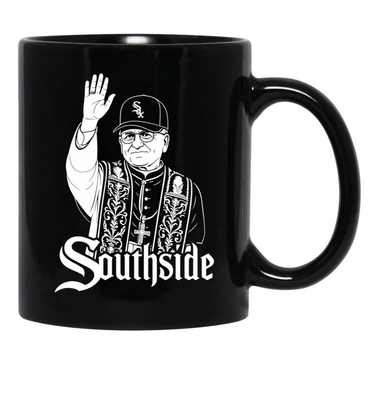 Pope Leo South Side Of Chicago Black Coffee Mug - Black