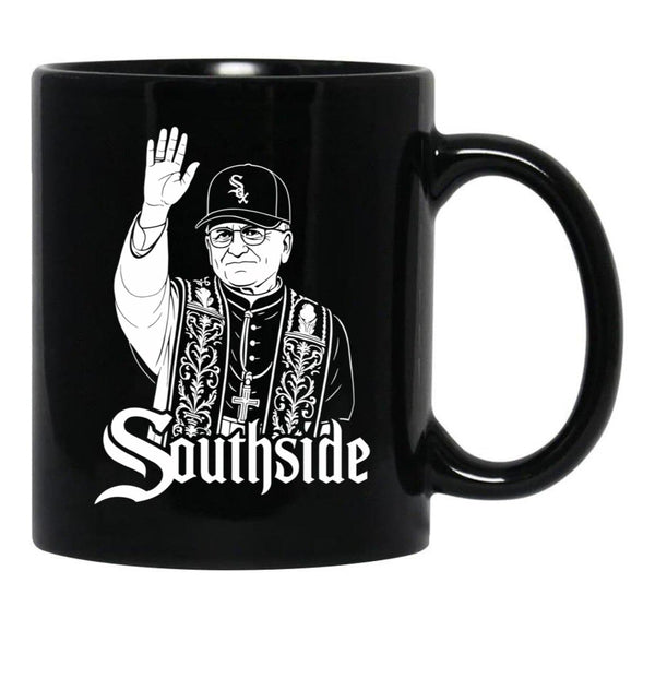 Pope Leo South Side Of Chicago Black Coffee Mug - Black