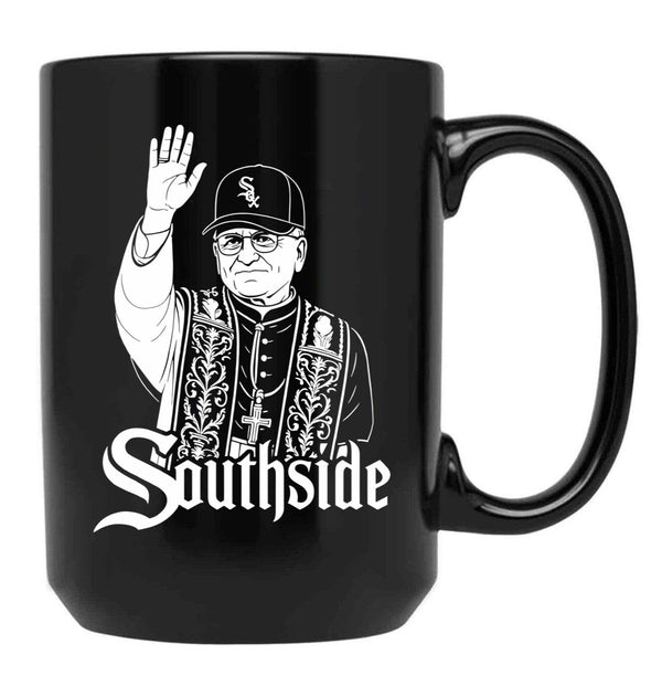 Pope Leo South Side Of Chicago Black Coffee Mug - Black