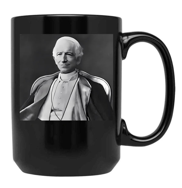 Pope Leo Xiii Black Coffee Mug - Black