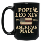 Pope Leo Xiv American Made Black Coffee Mug