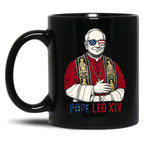 Pope Leo Xiv American Pope 2025 Robert Prevost Black Coffee Mug